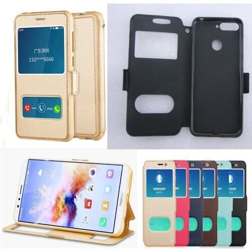 Flip Case For Huawei Honor 7A Pro AUM-L29 Quick Window View Phone Case For Huawei Honor 7A DUA-L22 Honor 7S 8C 8X Y6 Prime 2018
