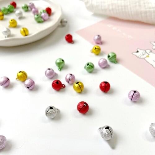 Color frosted bell handmade material diy earrings bracelet pet collar decoration mobile phone key chain ornaments