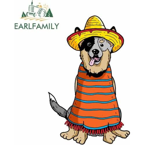 EARLFAMILY 13cm x 8.3cm For Dog Waterproof Car Sticker Graffiti Decal Scratch-Proof Vinyl Material Motorcycle For JDM SUV RV