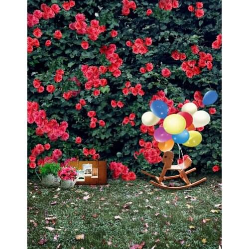 Photo studio backgrounds baby portrait vinyl rose branches garden photography backdrops kids balance of Trojan photophone S-2338