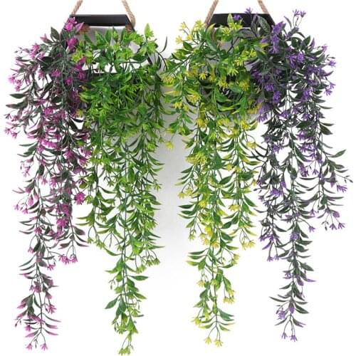 Artificial Fake Plastic Flower Vine Garden Decoration Hanging Garland Plant Artificial Plants Home Garden Wedding Decor
