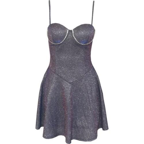 BacklakeGirls Handmade Backless Crystal Short Cocktail Dress Chain Rhinestone A-line Birthday Party Dresses Mini Vestidos