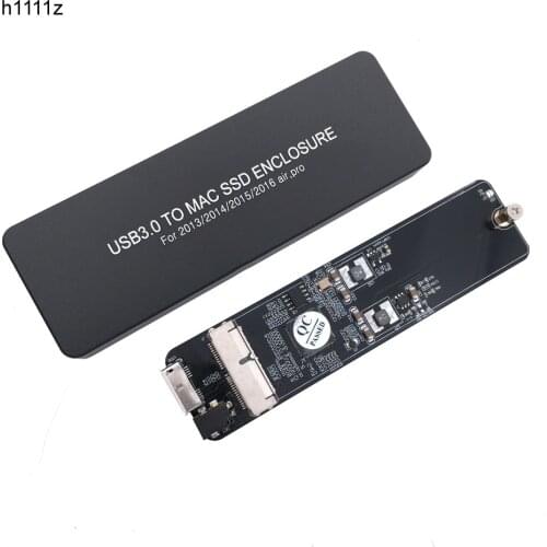 Aluminum Alloy SSD Case Computer USB 3.0 SSD Enclosure Home Office Supplies for Apple MacBook Air Pro Retina 2013/2014/2015/2016