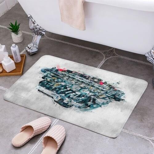 Audi engine sketch Carpet Areas Rug Non-slip Floor Mat Rug 3D Printing Living Room Bedroom Door Mat Home Decoration