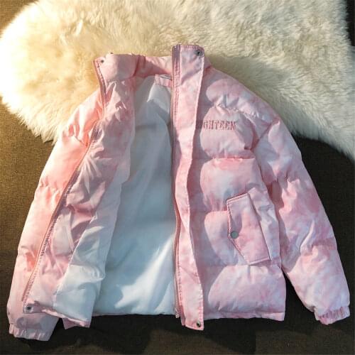 Lovers Ins Harajuku Style Cotton Jacket Thick Autumn and Winter Cotton Chic Jacket Winter Coat Woman Jacket X69