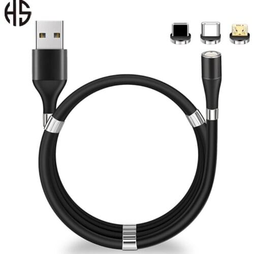 Magic Rope Magnetic Micro USB Type C Cable For iPhone Samsung Huawei Xiaomi Magnet Auto Storage Charger USB-C fast Charging Cord