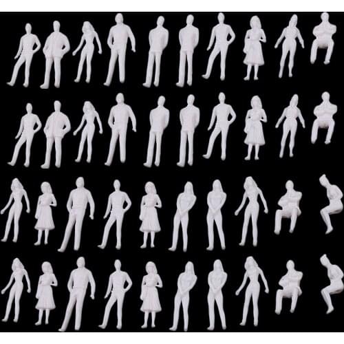 40x 1:50 scale model miniature white figures Architecture model human scale peoples