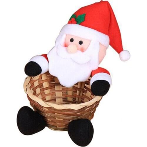 Cute Christmas Candy Basket Desktop Decoration Children