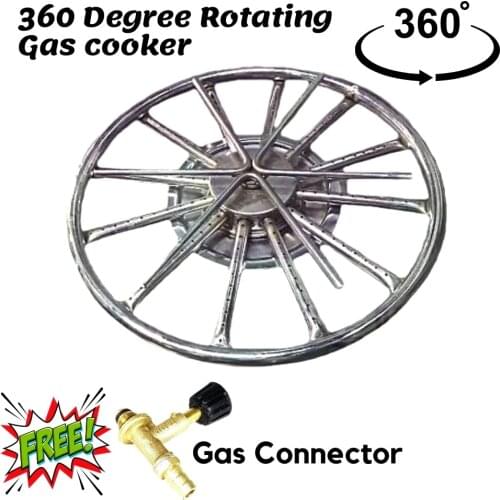 Multi-Flame Adjustable Turkish Kunefe Kadaif Fish Meat Crep Dessert 360° Rotating Top Lpg Gas Propane Tube Roasting Cooker Stove