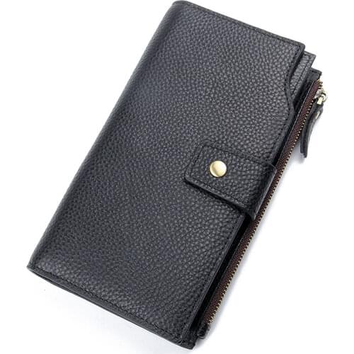 Man Wallets Cow Leather Money Clip Card Holder Business Card Holders Wallet Male Real Leather