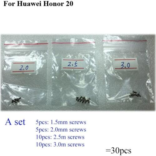 30PCS a set Silver Screw For Huawei Honor 20 mainboard motherboard Cover Screws Repair Parts For Huawei Honor20