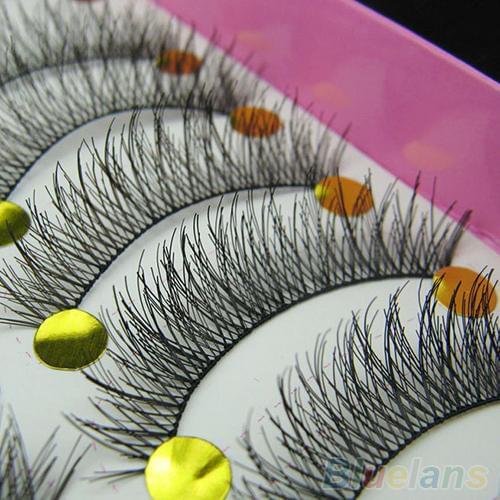 10 Pairs Natural Makeup Beauty False Eyelashes Extension Long Thick Cross Eye Lashes Eyelashes Artificial Eyelash Practice
