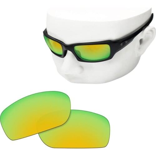 OOWLIT Polarized Replacement Lenses of 24K Gold Mirror for-Oakley Fives Squared Sunglasses