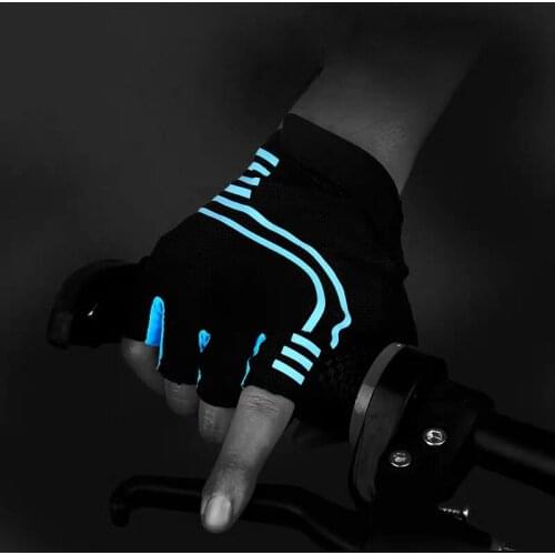 Summer Nylon Half Finger Washable Gloves Men And Women Bouncy Breathable Motorcycle Bicycle Equipment Riding Glove