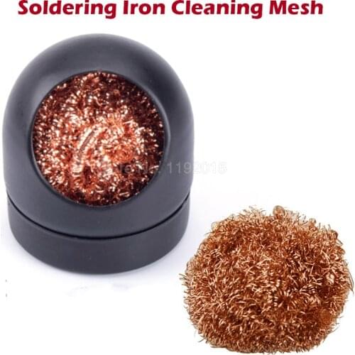 Balls Wire Stand Welding Iron Tip Cleaner Cleaning Steel Ball Holder Electric Pure Flux Brass Oxide Metal Copper Mesh Tin Tool