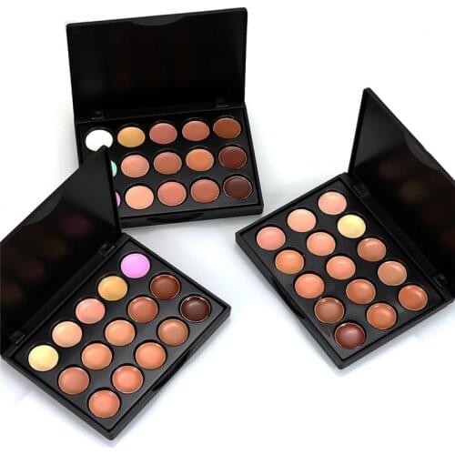 Popfeel 10cmx8cmx1cm Mini 15 Colors Face Concealer Palette Camouflage Cream Contour maquillaje profesional corretivo maquiagem