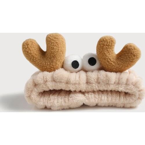 Wash Face Hair Holder Hairbands Turban Soft Warm Fleece Fur Cute Animal Ears Headband For Women Girls Fashion Hair Accessories