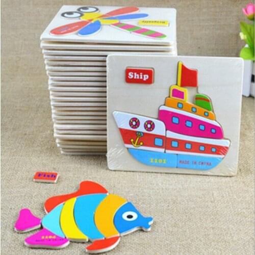 Free shipping Retail Baby Children Educational Wooden Toys Puzzle Kids 15*15cm brinquedos educativos toy Puzzles Christmas gift