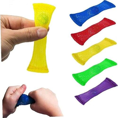 Sensory Toys Marbles Ball Autism ADHD Anxiety Therapy Toys EDC Stress Relief Hand Fidget Toys Braided Mesh Easy Bend With Marble