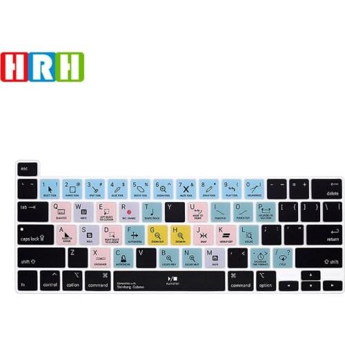 HRH Silicone Shortcut Hotkey English Steinberg Cubse Keyboard Cover Skin For MacBook New Pro 16 A2141 M1 Chip A2338/A2251/A2289
