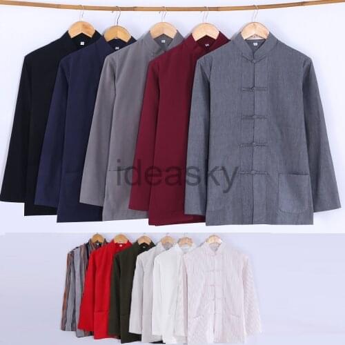 Traditional chinese male clothing men kung fu clothing traditional chinese shirts for men uniformes uniform kung fu clothes