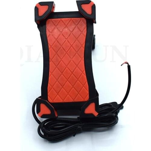 Universal Motorcycle Phone Holder Mobile Stand For Moto Support USB Charger Holder For Suzuki SV650/S DL650/V-STROM 600/750