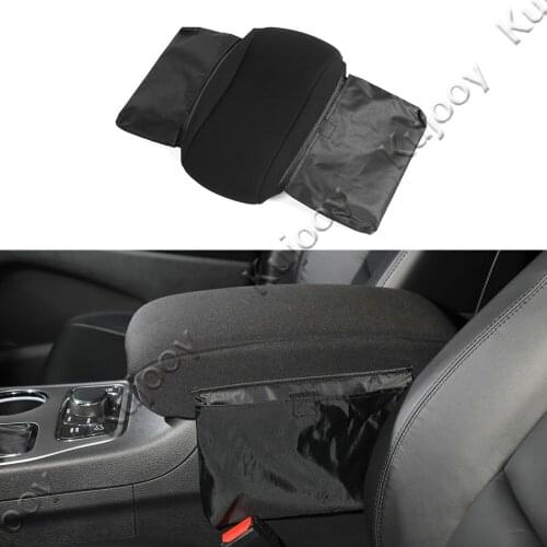Interior Mouldings for Grand Cherokee 2011+ Black Armrest Storage Box Organizer Case Decorative Cover Trim