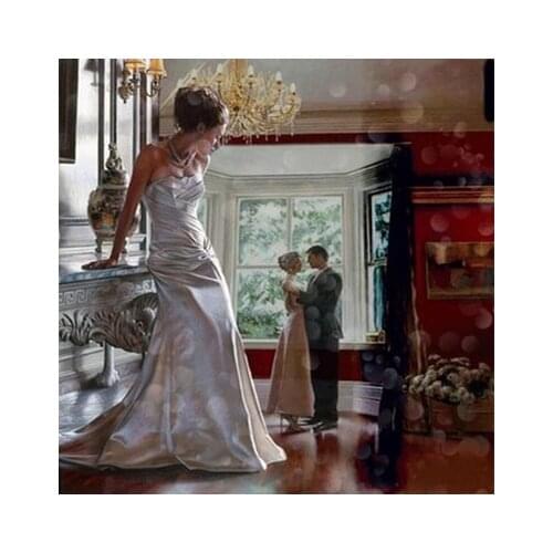 Cross stitch Oil painting Y05198 dancer woman 11/ 14ct /16/28/27CT cloth cotton thread embroidery DIY handmade needlework 2