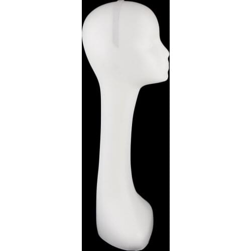 Female Mannequin Head Hair Wig Hat Jewelry Scarf Display Model Manikin White 22 inch Tall