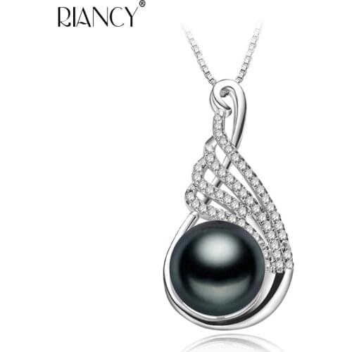 Unique pearl pendant necklace for women 925 sterling silver natural freshwater pearl jewelry