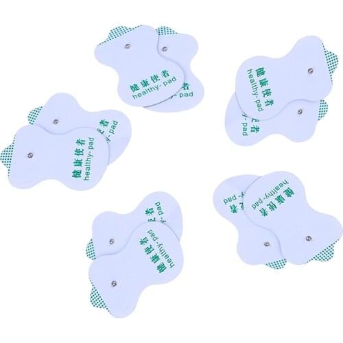 10PCS Digital Therapy Machine For Slimming Electric Body Massager Frequency White Electrode Pads For Electric Tens Acupuncture