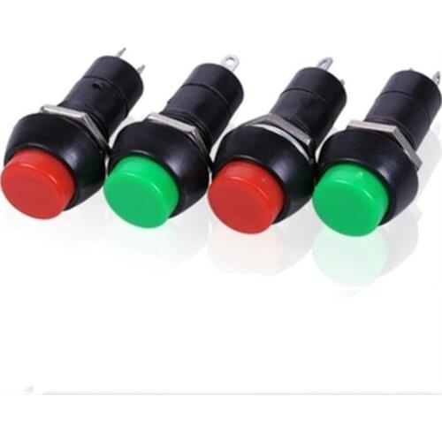 10Pcs Push Button Switch Round PBS-11B Button Self Reset Button No Lock Round Button 12mm Button