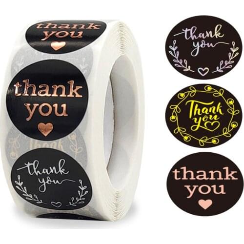 100-500pcs New Thank You Stickers Envelope Seal Sticker Label Scrapbook Stickers for Handmade Cards Gift Box Thank You Tags