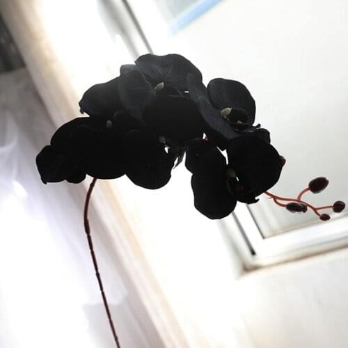 100CM Long Black Butterfly Orchid Branch Artificial Flower Home Decoration Special Silk Fake Flower