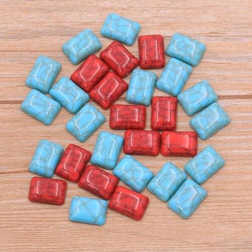 20Pcs 10*13mm 2021 New 2 Color Flat Bottom Drill Rectangle Acrylic Cabochons Jewelry Settings For Bracelet Earrings Accessories