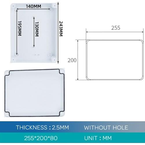 255*200*80MM Wholesale ABS Plastic IP65 Waterproof Junction Box DIY Outdoor Electrical Connection box Cable Branch box
