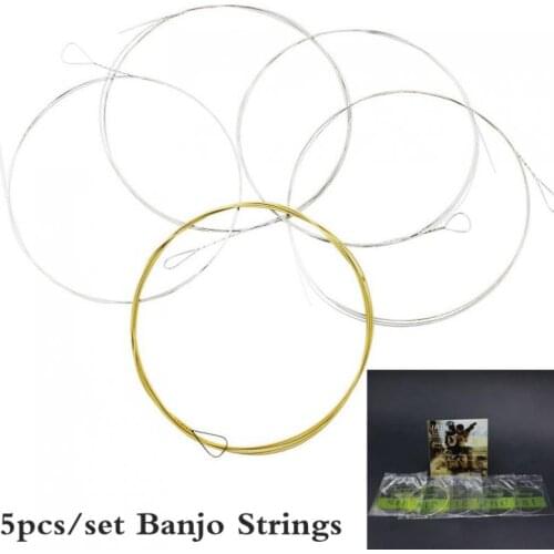 5pcs/set Durable Banjo Strings 009-012 Inch Stainless Steel Bronze Wound for Banjo Accessories Parts
