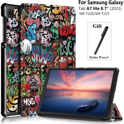 For Samsung Galaxy Tab A7 lite 8.7 2021 SM-T220 T225 Case Magnetic Folding Smart Cover Funda Tablet for Samsung Tab A7 lite 8.7