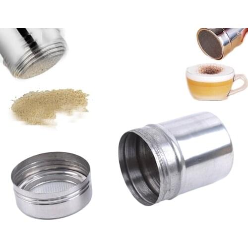 Stainless Steel Powder Filters Sprinkle Extinguishers Tank Gauze Bucket Cocoa Powder Cinnamon Powder Dusting Cans