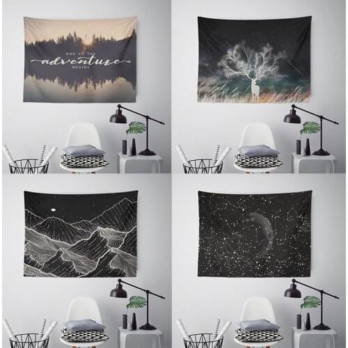 Space Starry Sky Galaxy Planet Wall Tapestry Constellation Tapestry Bohemian Wall Hanging Tapestry Black Wall Blanket Tapestry