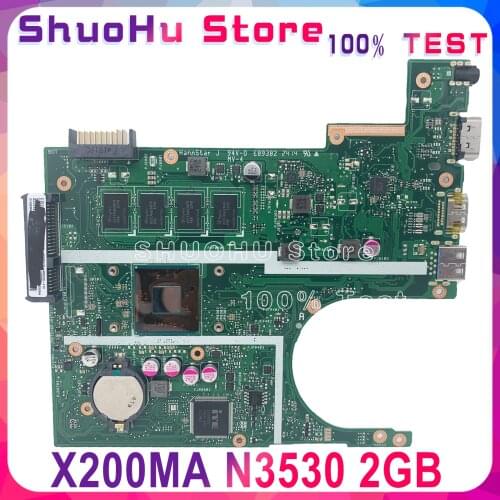 KEFU F200MA For ASUS X200MA K200MA REV2.1 CPU N3520/N3530 Memory 2GB Laptop Motherboard Tested 100% work original Mainboard