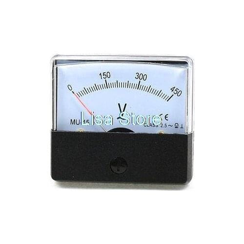Class 2.5 AC 0-450V Screw Mounted Square Voltage Volt Panel Meter Voltmeter