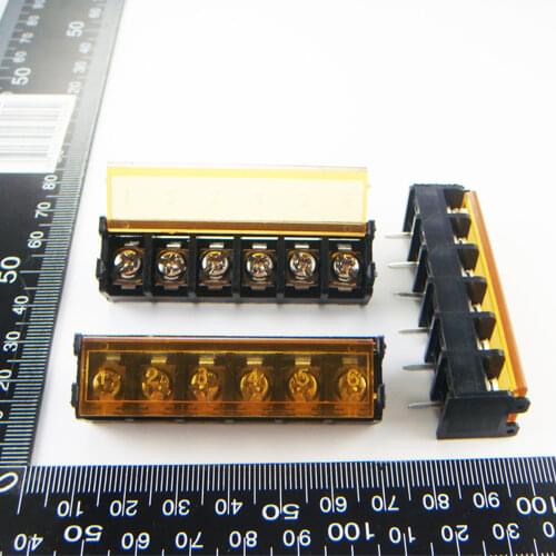 10PCS HB9500-9.5-6P / HB9500 9.5mm 6Pin Barrier Terminal Block Pitch 9.5mm Terminal Block With cover Free Shipping