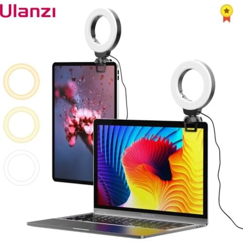 Ulanzi Vijim Ring Light With Clamp Mount Clip Adjustable Tablet Selfie Phone LED Video For Tiktok Youtube Live Vlog Laptop iPad