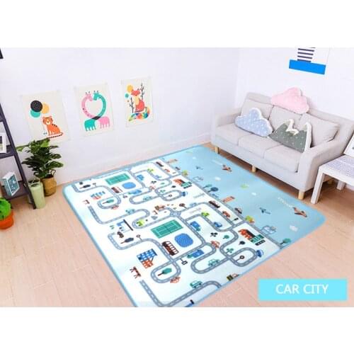 Car City Scene Traffic Highway Map Play Mat Educational Toys for Children Games Road Carpet Crawling Foam Mat Baby Playmat