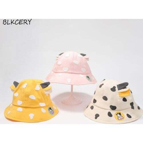 New Fashion Summer New Sun Hat Lovely Cartoon Baby Breathable Beach Bucket Cap Children Protection Fisherman Hats for Little Kid