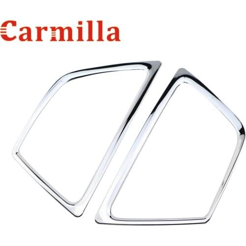 Carmilla Car Front Fog Lamp Sticker Head Fog Light Cover Trim Abs Chrome For FORD Ecosport 2013 20142015 2016 Acc