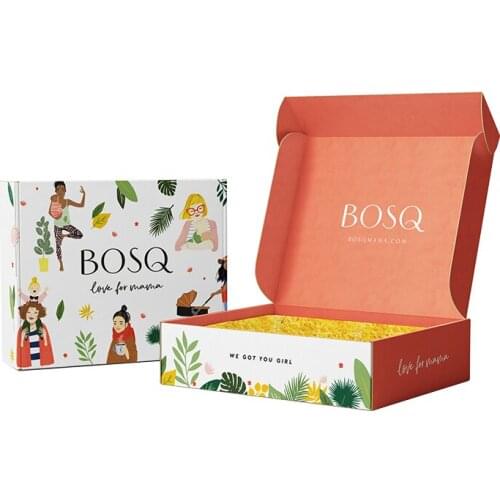 Wholesale Custom Printed Corrugated Cardboard Shipping Paper Packaging Mailer Box with logo