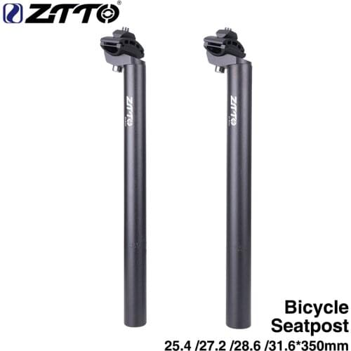 ZTTO Bicycle Seat Post Seatpost 25.4 27.2 28.6 31.6 350mm For Road Mountain Bike MTB Fixed Gear