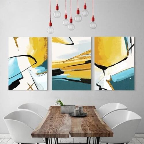 Simple Paint Contrast Abstract Canvas Painting Home Art Posters Bedroom Corridor Stickers Nordic Decoration